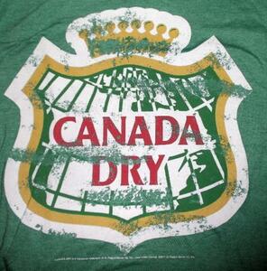 ★カナダ ドライ Tシャツ Canada Dry 緑 XL 正規品 dr pepper coca cola 7up ドクター ペッパー