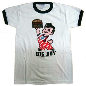 ★ビッグ ボーイ Tシャツ Big Boy リンガー 白 S 新品,正規品 アメキャラ ハンバーガー