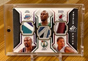 【 60枚限定 Tripe Patch 】Kevin Garnett Karl Malone Michael Beasley 2009-10 SP Game Used Patch Triple /60 Multi Color Patch NBA