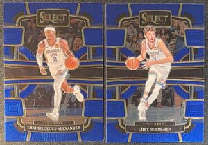 Shai Gilgeous Alexander Chet Holmgren 2023-24 Select Base Blue Concourse OKC Thunder Panini NBA 