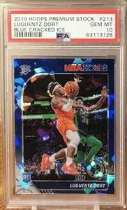 【 SP Parallel / PSA 10 Gem Mint 】Luguentz Dort 2019-20 Hoops Premium Stock RC Blue Ice Prizm OKC Thunder ルーキーカード NBA