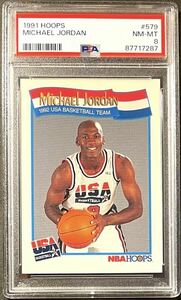 【 Dream Team / PSA 8 】Michael Jordan 1991-92 Hoops USA Basketball Team Barcelona Olympic マイケル ジョーダン ブルズ NBA