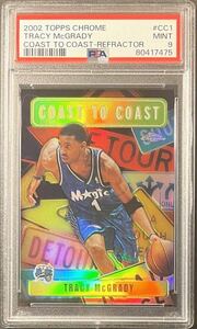 【 SP Parallel / PSA 9 Mint 】Tracy Mcgrady 2002-03 Topps Chrome Coast to Coast Refractor SP Parallel Magic Rockets HOF T-Mac NBA