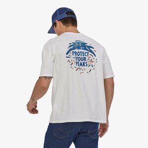 1000円スタート　パタゴニア patagonia Tシャツ　半袖　丸首　背中イラスト　コットン　文字ロゴ　男女兼用　XS-3XL　サイズ選択可能 TT171