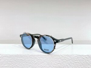 送料無料 MOSCOT モスコット MILTZEN サングラス 2way レンズ 日焼け止め セルフレーム フルリム 小顔 未使用 46mm TT124