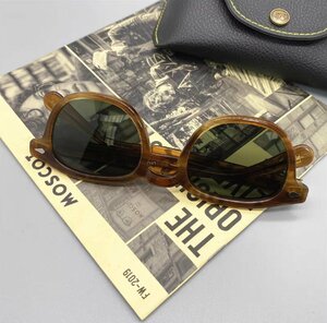 1000円スタート　送料無料　MOSCOT モスコット LEMTOSH レムトッシュ サングラス アイウエア 日焼け止め 小顔効果 未使用 男女兼用 TT50