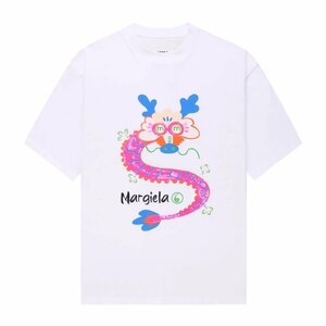 送料無料　Maison Margiela マルタンマルジェラ　メンズ　Tシャツ　半袖　ドラゴン　イラスト　46-52　サイズ選択可能　MM6　3534