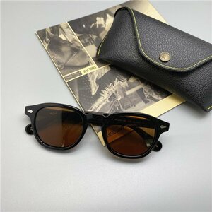 1000円スタート 送料無料 MOSCOT モスコット lemtosh サングラス アイウエア 日焼け止め セルフレーム フルリム 小顔 未使用 49mm TT89