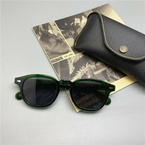 1000円スタート 送料無料 MOSCOT モスコット lemtosh サングラス アイウエア 日焼け止め セルフレーム フルリム 小顔 未使用 49mm TT87