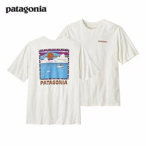 1000円スタート　パタゴニア patagonia Tシャツ　半袖　丸首　背中イラスト　コットン　文字ロゴ　男女兼用　XS-3XL　サイズ選択可能 TT169