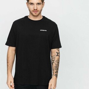 パタゴニア patagonia Tシャツ　半袖　丸首　ロゴ　文字　コットン　男女兼用　XS-3XL　サイズ選択可能　黒 TT286