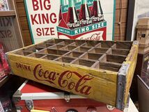 ★Coca-Cola Coke コカコーラグッズ ビンテージ雑貨 ウッドボトルケース 木箱インテリア店舗什器　JUNK 昭和レトロ _画像1