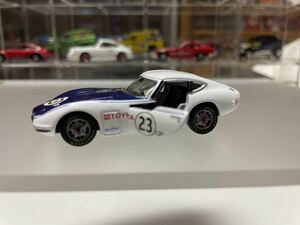 ビンテージトイ　ミニカー　TOMICAトヨタTOYOTA 2000GT 2002 TOMY ブルーホワイト　ゼッケン23