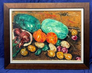 Art hand Auction Ёдзи Сакураи Натюрморт Картина маслом № 20 В рамке Гарантированная подлинность [Из Ниигаты, его мазки кисти, которые сочетают в себе глубокую поэтическую чувственность и одинокий, подобный мечу свет, являются самим образом жизни художника. Есть поэзия и есть меч], Рисование, Картина маслом, Натюрморт