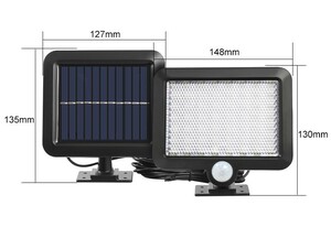 センサーライトLEDライト　人感センサー　ソーラーパネル　分離型リードの長さ５ｍ