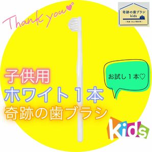 【新品】奇跡の歯ブラシ 子供用 ホワイト 乳歯・仕上げ磨き用 公式正規品〔1本〕