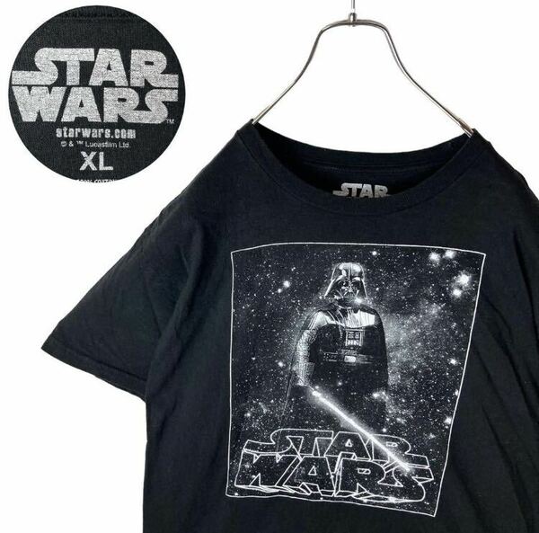 激レア古着！STAR WARSダースベイダービッグプリントTシャツブラック