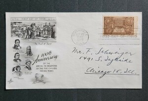 [FDC] America 1948 year [ Indian 100 year ] First Day Cover 