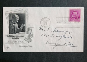 [FDC] America 1948 год [W* белый ] First Day Cover 