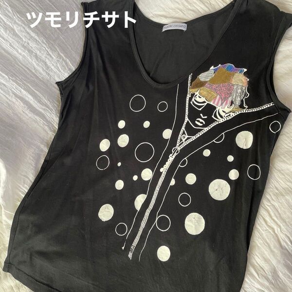 ★ツモリチサト TSUMORI CHISATO タンクトップTシャツ 黒
