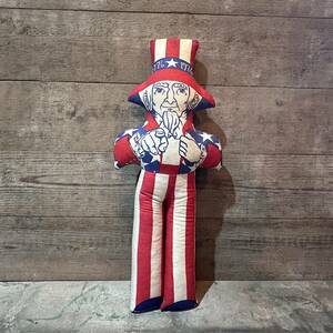 【Vintgae】1970s Uncle Sam Pillow Doll アンクルサム ピロー ドール ぬいぐるみ 人形 星条旗 アメリカ合衆国 ヴィンテージ アンティーク