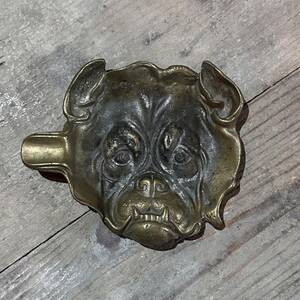 【Antique】~1940s Bulldog Ashtray ブルドッグ アッシュトレイ トレー 灰皿 葉巻 タバコ ヴィンテージ アンティーク B