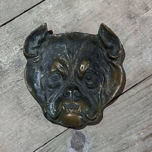 【Antique】~1940s Bulldog Ashtray ブルドッグ アッシュトレイ トレー 灰皿 葉巻 タバコ ヴィンテージ アンティーク D