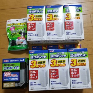 【GWセール 1円スタート!】大量! ロカボーイ M 本体と交換用マット18個(3個入×6箱)+活性炭をまとめて! フィルター 濾過 ろ過 メダカ 金魚の画像1