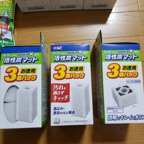 【GWセール 1円スタート!】大量! ロカボーイ M 本体と交換用マット18個(3個入×6箱)+活性炭をまとめて! フィルター 濾過 ろ過 メダカ 金魚の画像8