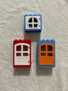 【LEGO】レゴデュプロ ブロック ★ ドア ★ 窓【３個セット】