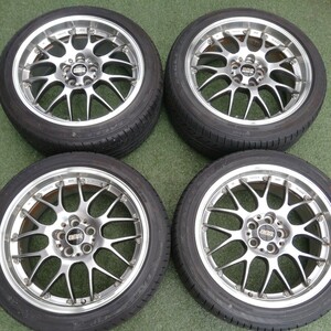 美品♪BBS　RS-GT RS907H 18インチ 5穴　PCD100 7.5j+48 タイヤ山あり 鍛造　4本