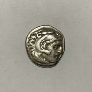 【鑑定書付】ドラクマ銀貨 真正品 古代ギリシャ アレキサンダー大王 アレクサンドロス王