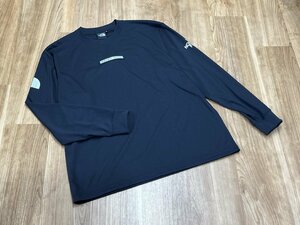 極美品 ノースフェイス スティープティック ロングスリーブ ティー L メンズ ブラック NT82203 長袖Tシャツ ロンT プリント 質セブン あ-7