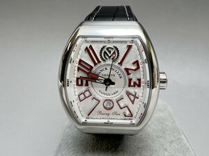 新品同様 定価1,320,000円 フランクミュラー ヴァンガード・センターセコンド ライジングサン 自動巻き腕時計 V45SCDTRSUN ACRG White 正規