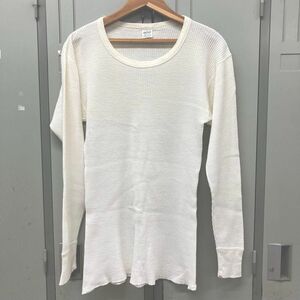 【ダメージ 】70s arctex アークテック usa製 古着 サーマルカットソー cotton100% ボロ ロンT ホワイト