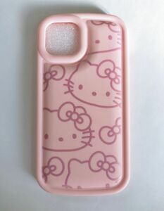 iPhone 13/14/15 スマホケース キティちゃん ピンク かわいい