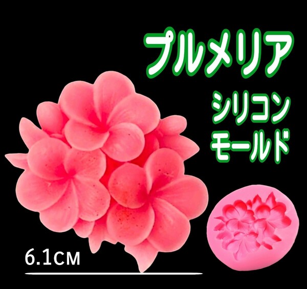 シリコンモールド　プルメリア　花　シリコン型　シリコン　モールド　キャンドル　 キャンドル型　キャンドルモールド　立体　型　韓国　