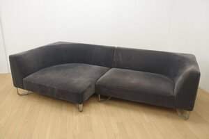  exhibition goods arflex / Arflex VASCA/va ska couch sofa cloth . arm chair living reception simple modern dark gray 3P approximately 98 ten thousand 