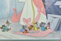 ▼Disney シンデレラ A Lovely Dress For Cinderelly セリセル 証明書付属 限定5500 1998年発行 額装 ディズニー セリグラフセル_画像3