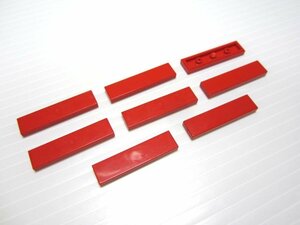 レゴ★赤色の１×４タイル８点セット（中古品）