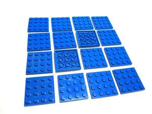 レゴ★青色の４×４プレート１６点セット（中古品）