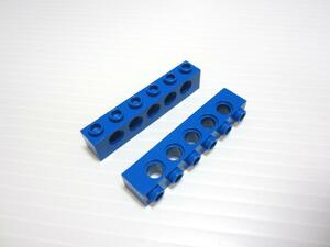 レゴ★青色の１×６テクニックビーム２点セット（中古品）