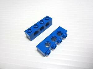 レゴ★青色の１×４テクニックビーム２点セット（中古品）