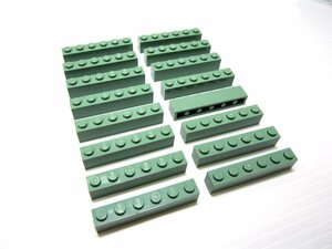 レゴ★未使用！サンドグリーンの１×６基本パーツ１６点セット