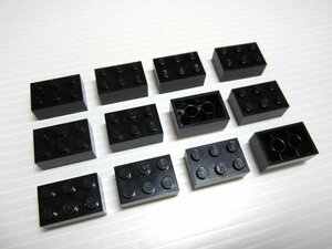 レゴ★黒色の２×３基本パーツ１２点セット（中古品）