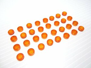 レゴ★未使用！オレンジ色の丸い１×１クリアタイル３２点セット