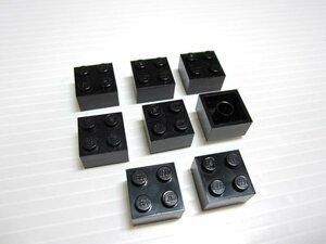 レゴ★黒色の２×２基本パーツ８点セット（中古品）