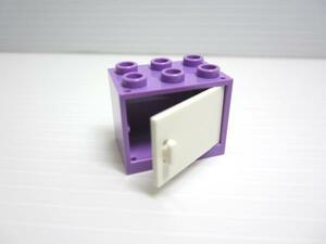 レゴ★未使用！紫色の戸棚（扉白色）