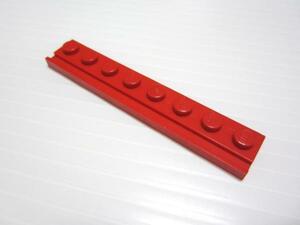 レゴ★赤色の１×８レール付プレート（中古品）