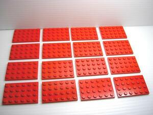 レゴ★赤色の４×６プレート１６点セット(中古品)